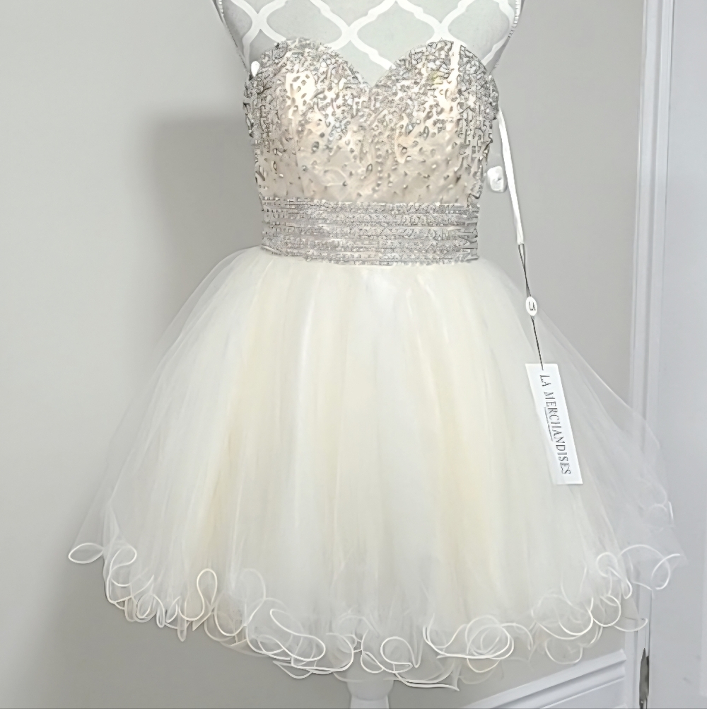 La Merchandises Fashion Apparel Sweetheart Dress & Shawl (NWT)